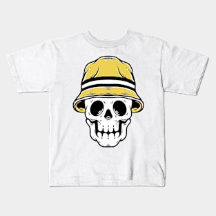 Skull with Cap Illustration Kids T-Shirt